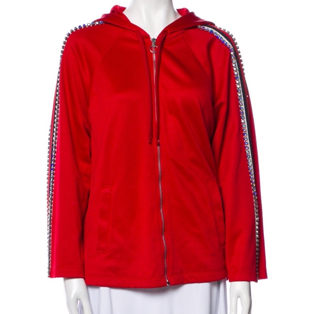 Gucci Track Jacket with Rhinestone Sleeves